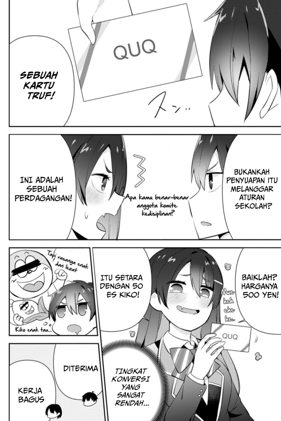 The Cute Girl Sitting Next to Me Is Trying to Make Me Fall in Love With Her as a Way to Ridicule Me Chapter 11 Bahasa Indonesia